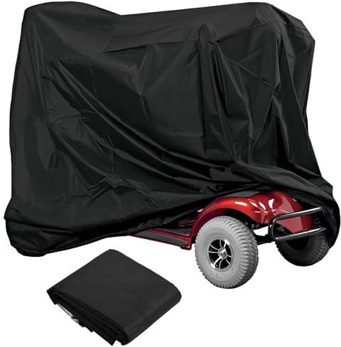 Natuce Elektromobil Abdeckhauben, 210D Oxford Wasserdichte Elektromobil Abdeckung, Regenschutz für Rollstuhl Mobility Scooter Schützen vor Staub Schmutz Schnee Sonnenlicht Regen, 190 * 71 * 117cm