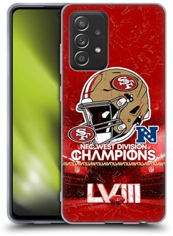 Head Case Designs Offizielle NFL NFC Helm 49ers Meister Der Division 2024 Soft Gel Handyhülle Hülle kompatibel mit Galaxy A52 / A52s / 5G (2021)