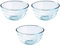 Acan Tradineur - Pack de 3 cuencos redondos de vidrio, bol para mezclar, ensaladera apilable, apto para microondas y lavavajillas, cocina - 1 litro - 17 x 10 cm