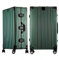 Aluminium Reisekoffer Bordkoffer Hartschalen-Koffer Trolley Rollkoffer Handgepäck Teleskopgriff, TSA, 4 Rollen (Grün, L)