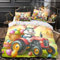 ZYGAOKDD Bettbezug-Set Mit Kissenbezug Cooler Osterhase Fährt Traktor Bettbezug, 3D-Bettwäsche-Set Für Kinder, Mädchen, Teenager Single（140x200cm）