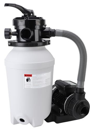di Pompa con Filtro a Sabbia per Piscine Fuori Terra Serbatoio di Sabbia da 10 Pollici Pompa per Piscina 0, 25 250 W IPX5