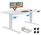 Airfish Höhenverstellbarer Schreibtisch 160x80 cm Elektrisch mit Dual-Motor, Touchscreen & Kabelmanagement – Stehpult mit 100 kg Tragkraft, 3 Speichertasten und 1.5 mm Tischbeinen (Weiß)