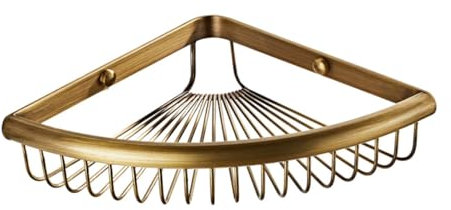 Cabilock Fan Shape Badezimmerregal Aus Bronze Wandmontierter Duschorganizer Mit Retro-Design Für Nutzung Im Bad Zur Aufbewahrung Von Shampoo Und Pflegeprodukten