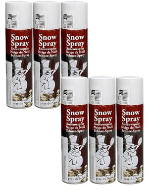 PLUS HOME Spray Nieve,Ideal para Decorar Cristales ÁRBOL DE Navidad Y Otros Objetos.Pack de 6 Botellas
