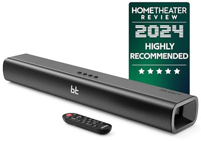 MAJORITY Bluetooth Soundbar for TV | 2.1 Channel 3D Surround Sound | Wireless & Wall Mountable | HDMI ARC, AUX, Optical, Remote & Brackets Included | Naga 60
