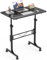 Höhenverstellbarer Schreibtisch mit Rollen, Tisch Computertisch Schreibtisch Höhenverstellbar Stehpult für Walking Pad Laufband für Zuhause, PC Tisch Klein für Home Office, 80 x 40 cm, Schwarz