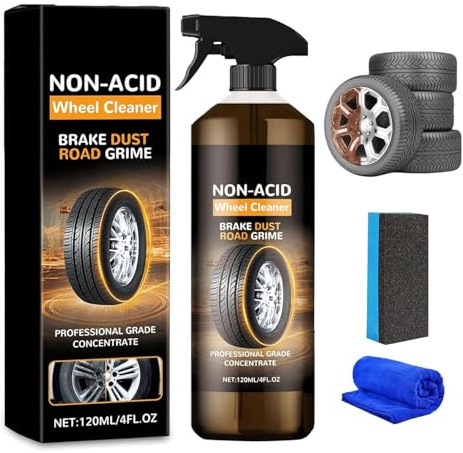 Wheelblaze Wheel Cleaner, Wheel Blaze Versatile and Powerful Rust Converter, Leistungsstarker Radreiniger, Säurefreier Felgenreiniger, Felgenreiniger für Reinigung von Rädern und Reifen (1)
