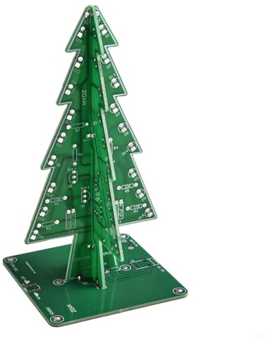 3D-Weihnachtsbaum-Elektronik-Set mit 36 RGB-LED-Dioden, DIY-Löt-PCB-Projekt für Anfänger und pädagogische Nutzung (7 Farben)