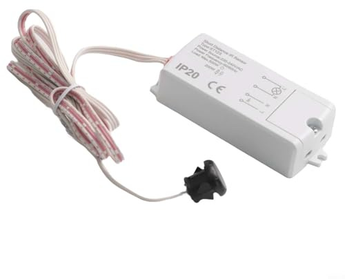 HpLive Interruptor de sensor de infrarrojos para puerta de armario con detección de movimiento, 5 cm de rango de detección, 200 – 500 W, 220 – 240 V, color blanco