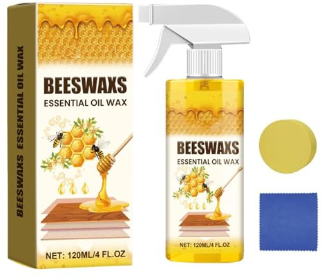 Beeswax Polish for Wood, Bienenwachs Spray für Holzmöbel, Beeswax Spray für Holzböden und Möbel 120g (1 flasche)