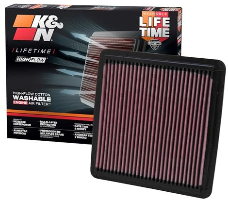 K&N 33-2304 Filtri Aria Sostitutivi Auto, Lavabile e Riutilizzabile