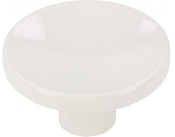 SIRO Möbelknopf Essen, Schlicht, Kunststoff weiß, 40 mm x 21 mm x 40 mm, 0192-40K10