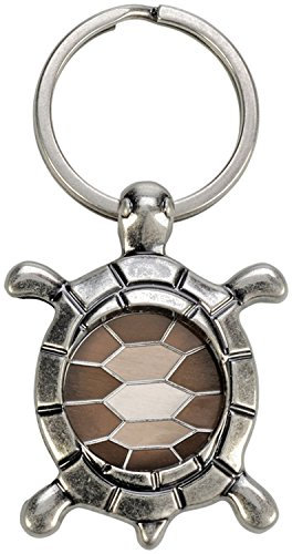 Schlüsselanhänger mit Einkaufswagenchip Schildkröte, silber