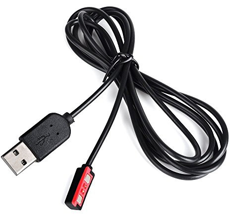 Kissmart Replacement Pebble Steel Charger, Charging Cable Cord for Pebble Steel Smart Watch (Black)