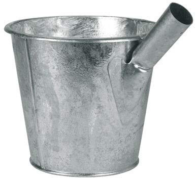 Kerbl Jaucheschöpfer 6,5 Liter Ø 24 cm Metall Eimer mit Dülle, vielseitig einsetzbar