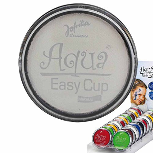 Amakando Aqua Schminke Party Wasserschminke weiß Aquaschminke Wasser Make Up Karneval Accessoires Faschingsschminke Kosmetik Wasserlösliches Makeup