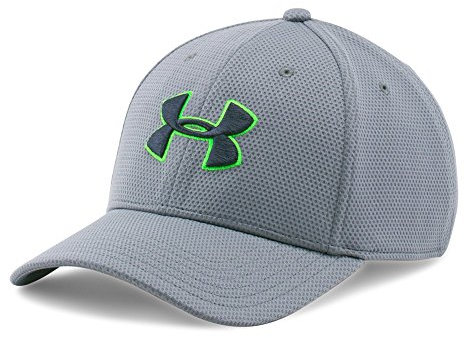 Under Armour Herren-Kappe in normaler Größe, Stahl/Hyper Green/Stealth Grey, Large