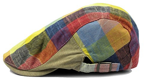 Idopy Farbige Karomütze für Longshoreman's Flat Cap Irish Ivy Driving Golf Newsboy - - Einheitsgröße