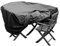 GREEN CLUB Housse de Protection pour Salon de Jardin Ovale Haute qualité Polyester L 270 x l 150 x h 78 cm Couleur Anthracite