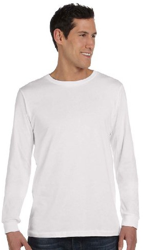 Canvas Filmore Long Sleeve Crewneck T-Shirt, XL, White (US)