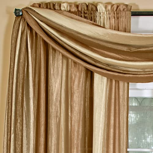 ACHIM Sheer Scarf Valance, 50 x 144 in, Sandstone, Light Filtering