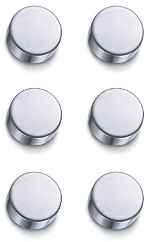 ZACK Edelstahl Magnet, 6 Stück Magnete, Magneten 20x10 mm 30764