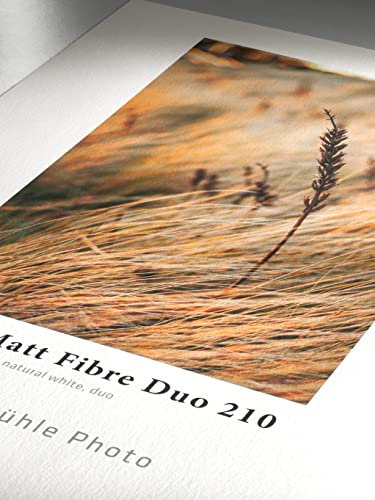 Hahnemühle 10641912 Photo Matt Fibre Duo Papier, 210 g/m², DIN A3+, 329 x 483 mm, naturweiß