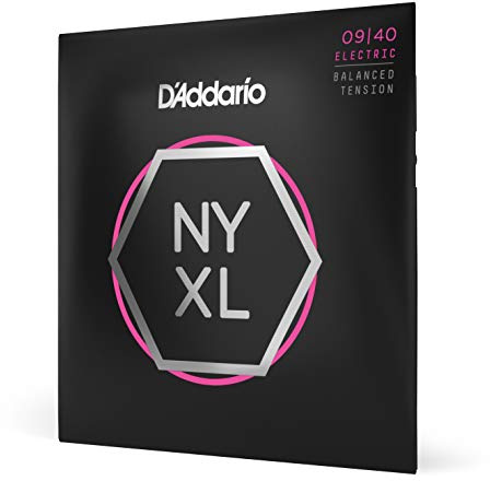 D'Addario Cuerdas Guitarra Electrica | Cuerdas de Guitarra | Cuerdas para Guitarra Eléctrica | NYXL0940BT Nickel Wound, Balanced Tension Super Light, 09-40