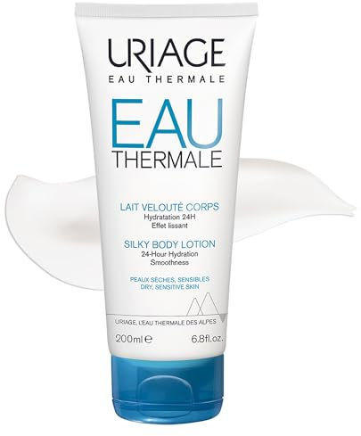Uriage Eau Thermale Lait Velouté Corps - Beurre de Karité et Acide Hyaluronique - Hydratation Intense pendant 24H- Hydratant Corps Crémeux, Velouté et à Absorption Rapide - Parfum Floral - 200 ml