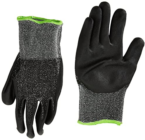 Skytec Gloves SKY27-M Ninja Knight Cut 5 bi-poly palm coat Glove, Size: M, Grey/Black