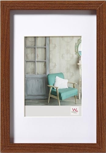 walther design Bilderrahmen nussbaum 10 x 15 cm Echtglas Stockholm EA015N