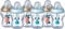 Tommee Tippee Closer to Nature Baby Bottle, Slow Flow Breast-Like Teat with Anti-Colic Valve, 260ml, Pack of 6, Catch Me Quick Blue