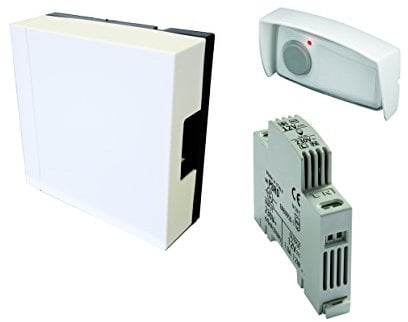 SCS Sentinel, CFI0020, Sonnette Filaire, Carillon Électromécanique 12V, Transformateur 12V intégré et Bouton Poussoir Filaire SwitchBell Inclus, MecaBell Transfo, Blanc