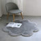 QINGLOU Faux Lammfell Schaffell Teppich (45 x 45 cm) Wohnzimmer Schlafzimmer Kinderzimmer/Als Faux Bett-Vorleger oder Matte für Stuhl Sofa (Grau, 45 x 45cm)
