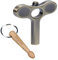 Rayzm Deluxe Drum Tuning Key and Drumstick Keychain, Novelty Gift for Drummers (Pack of 2)