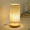 Mengjay Tischlampe - E27 Tischleuchte, Modern Nachttischlampe aus Stoff, Zylindrisch Schreibtischlampe mit Zugschalter und E27 Fassung, für Wohnzimmer, Schlafzimmer und Büro