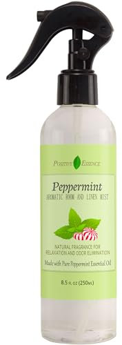 Pfefferminze Raumspray und Kissenspray, hergestellt aus reinem ätherischen Pfefferminzöl, 100% natürliches Duftspray, entspannender Raumduft, Schlafspray, Lufterfrischer (250 mL)