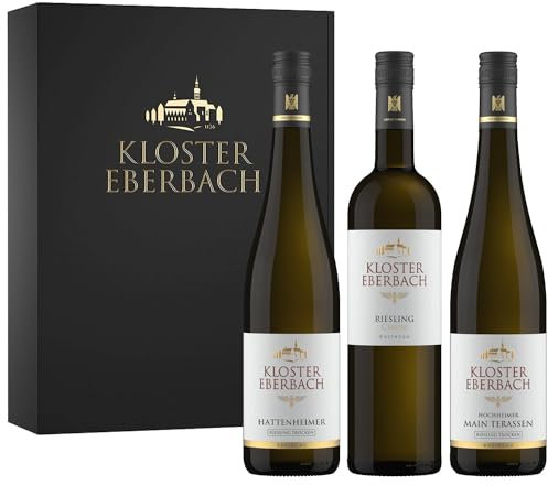 Kloster Eberbach - 3er Geschenkset - 3 Premium Riesling (Classic, Trocken) aus Rheingau, Deutschland (3 x 0.75 l)