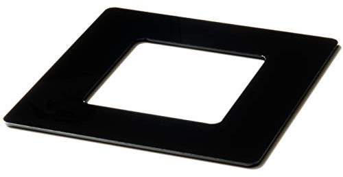 kekef Acrylglas Dekorrahmen hochglanz schwarz 1fach 2fach 3fach 4fach Tapetenschutz Wandschutz für Lichtschalter und Steckdosen (schwarz 1-fach)