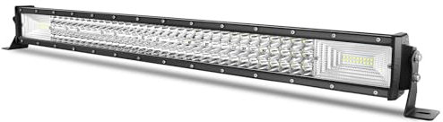 AUXTINGS 82 cm 32 pollici 405W Barra luminosa a LED Lente Spot Flood Tripla fila LED Luci subacquee da lavoro con cablaggio Kit per fuoristrada ATV AWD SUV 4WD 4x4 Pickup,12V 24V DT Impermeabile
