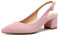 Mettesally Décolleté Con Tacco Medio Slingback Da Donna 2 Pollici Décolleté Classici Con Punta a Punta Rosa EU37