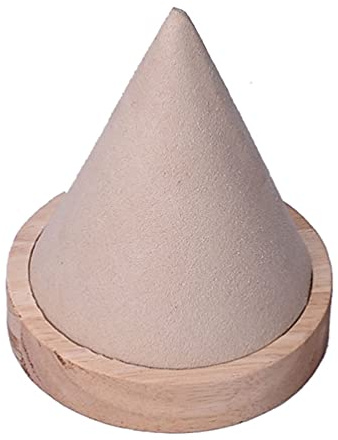 1 Stück Holz kegelförmige Armband Display Halter Holz Armreif Uhr Fußkettchen Ständer für Zuhause Ausstellung Einzelhandel Geschäfte (Beige)