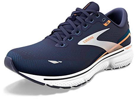 Brooks Herren Ghost 15 Sneaker, Pecoat Blue Orange Pop, 45.5 EU