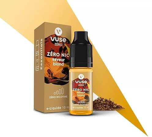 VUSE Zero Nicotine – SANS NICOTINE - Flacon e-Liquide pour eTank Mini – Recharge pour Cigarette Électronique - Saveur : Blond, 10 ml