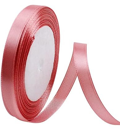 Satinband Bohnenpastenpulver 10mm,23Meters Dekoration Präsent Geschenkband Breit Schleifenband,Stoffband für Kleid Hochzeit,Taufe und Geburtstag Geschenke,Satin Dekoband,Deko Band Geschenkverpackung
