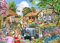 The House of Puzzles - At The Farm Gate Puzzle - Big 500 Piece Jigsaws For Adults, Extra Large Pieces Artist Illustrated, Scenic Landscape, Deluxe Puzzle Gifts