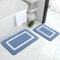 Homaxy Badezimmerteppich Set rutschfest Badematten Set 2 teilig Weiche Mikrofaser Flauschige Badteppich Badvorleger Set 2 teilig – 40 x 60 cm+ 50 x 76 cm, Blau