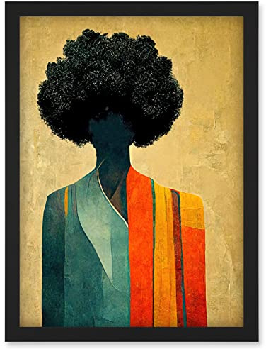 Doppelganger33 LTD Modern Abstract African Tribal Art Artwork Framed Wall Art Print A4