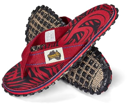 Gumbies | Modell Red G | Zehentrenner Damen/Herren | Sandalen Herren/Damen | Badeschlappen | Badelatschen Schuhe Zehentrenner Sandale | Damen Sandalen